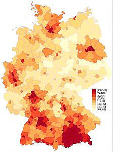 Grafik Mietentwicklung Deutschland