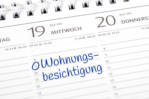 Kalendereintrag Wohnungsbesichtigung